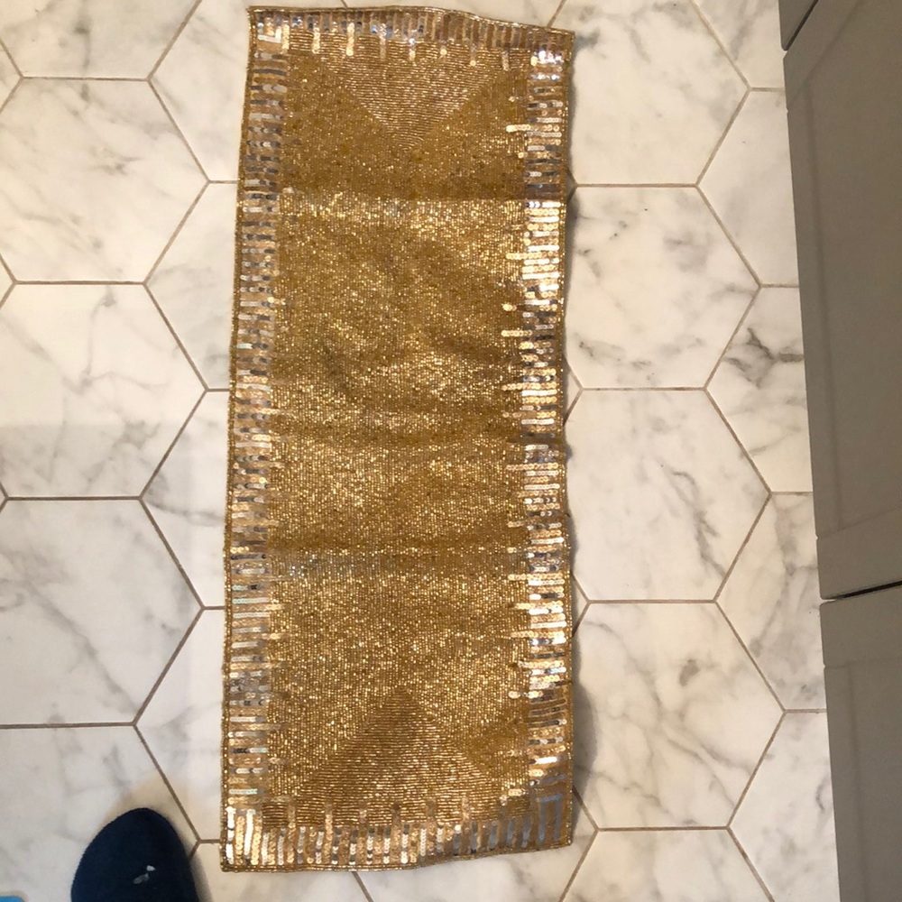 Tahari Home Table Runner Beaded